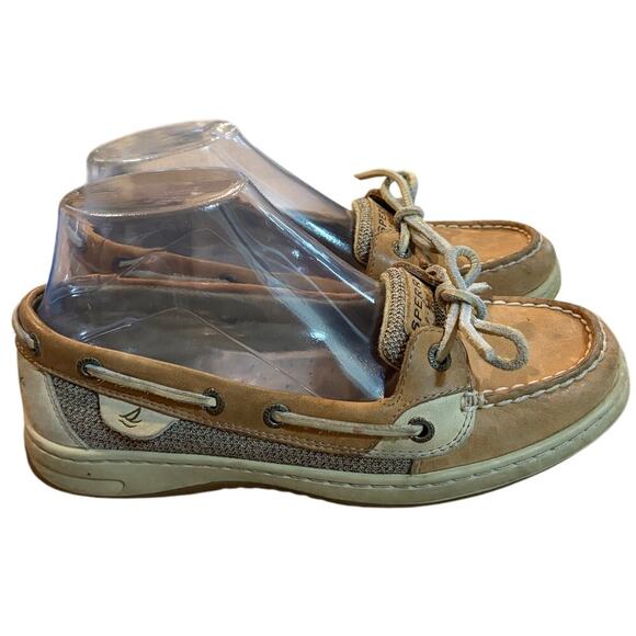Sperry Women's Angelfish Boat Shoe Sneaker Linen/Oat Size 7 - Picture 2 of 9